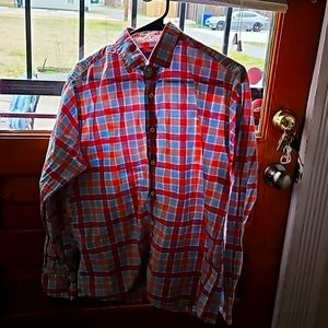 Men's Tallia Plaid Button Down Shirt Size M